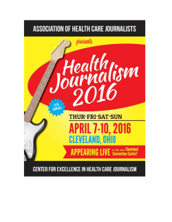 Heath Journalism 2016 Conference Program