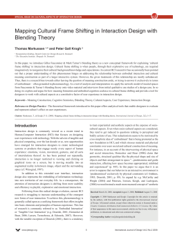 Mapping Cultural Frame Shifting in Interaction Design with Blending