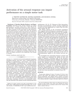 Activation of the arousal response can impair performance on a
