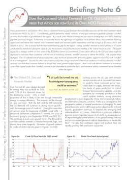 Does the Sustained Global Demand for Oil, Gas and Minerals mean