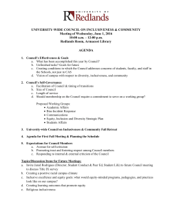 UNIVERSITY-WIDE COUNCIL ON INCLUSIVENESS