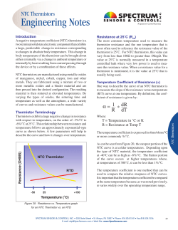NTC Thermistor Engineering Notes