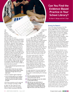 Can You Find the Evidence-Based Practice in Your School