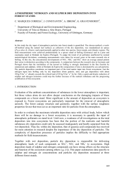 atmospheric nitrogen and sulphur dry deposition