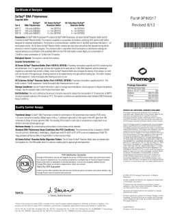 GoTaq DNA Polymerase Product Information