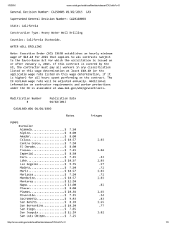General Decision Number: CA150003 01/02/2015