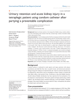 Urinary retention and acute kidney injury in a