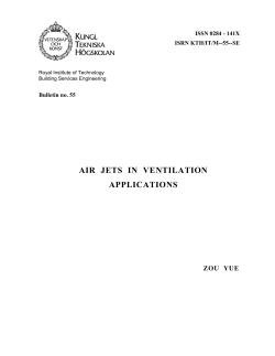 air jets in ventilation applications