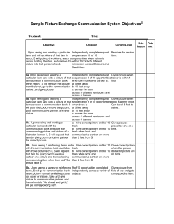 Sample Picture Exchange Communication System