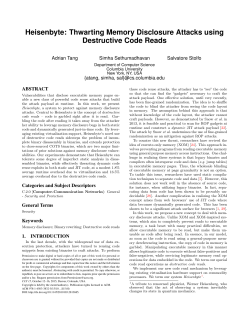 Heisenbyte: Thwarting Memory Disclosure Attacks