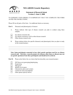 Statement of Research Intent