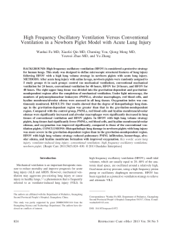 High Frequency Oscillatory Ventilation Versus