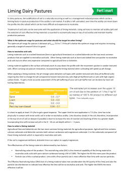 Liming Dairy Pastures