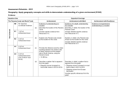 NCEA Level 2 Geography (91243) 2015
