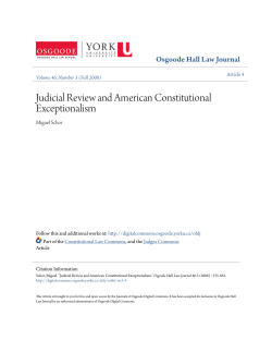 Judicial Review and American Constitutional Exceptionalism