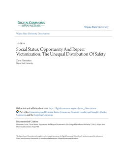 Social Status, Opportunity And Repeat Victimization: The Unequal