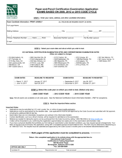 Paper-and-Pencil Certification Examination Application EXAMS