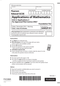 Applications of Mathematics - Edexcel