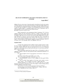 Means of Expressing Negative Intensification in English