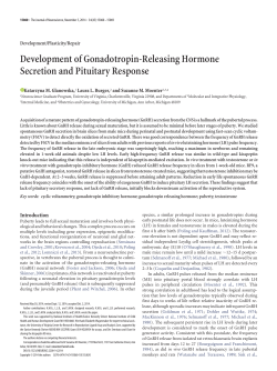 Development of Gonadotropin-Releasing Hormone Secretion and