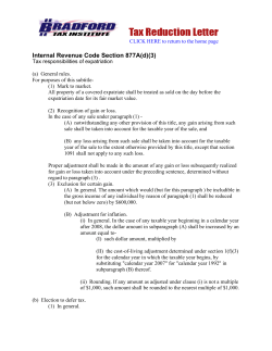 IRC Section 877A(d)(3) - Bradford Tax Institute