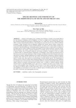 269 species richness and endemicity of the herpetofauna of south