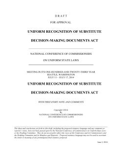 Uniform Recognition of Substitute Decision