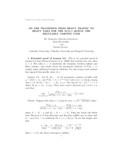 ON THE TRANSITION FROM HEAVY TRAFFIC TO HEAVY TAILS