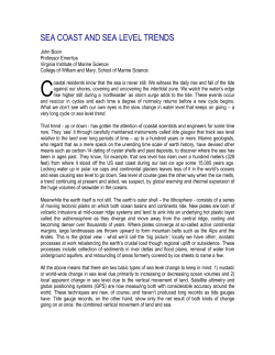 Sea Coast and Sea Level Trends - Virginia Institute of Marine Science
