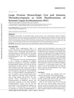 Large Ovarian Hemorrhagic Cyst and Immune Thrombocytopenia as