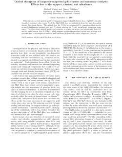 Optical absorption of magnesia-supported gold clusters and