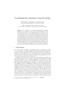 Coordinating Peer Databases Using ECA Rules