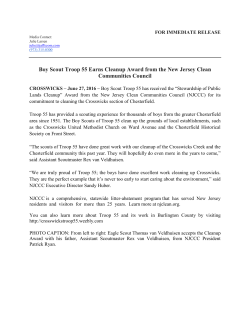 Boy Scout Troop 55 Earns Cleanup Award from the New Jersey