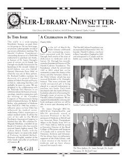 osler&middot;lbrary&middot;newsl tter