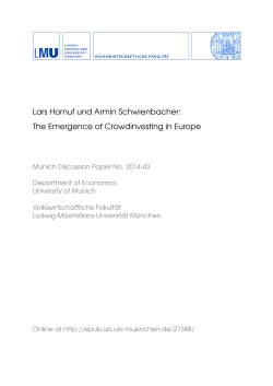 The Emergence of Crowdinvesting in Europe