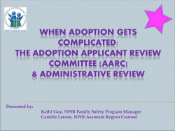 The Adoption Review Committee - Florida`s Center for Child Welfare