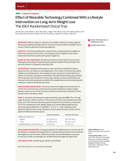 Effect of Wearable Technology Combined With a