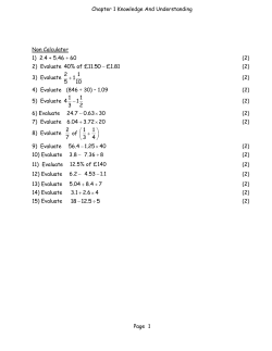 3) Evaluate (2) - Castlehead High School