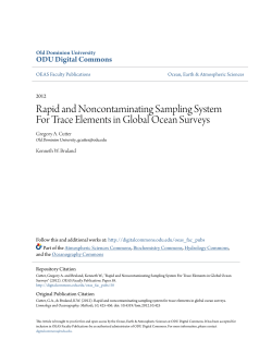 Rapid and Noncontaminating Sampling System For Trace Elements