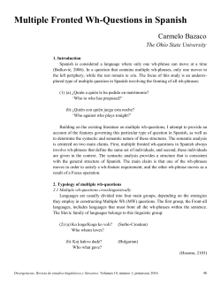 Multiple Fronted Wh-Questions in Spanish