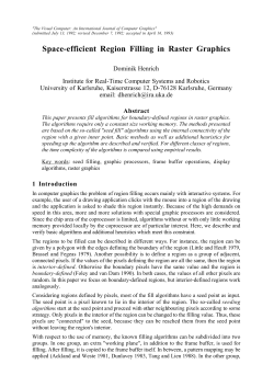 Space-efficient Region Filling in Raster Graphics