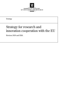 Strategy for research and innovation cooperation with the EU