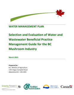 Selection and Evaluation of Water and Wastewater Beneficial