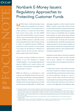 Nonbank E-Money Issuers: Regulatory Approaches to