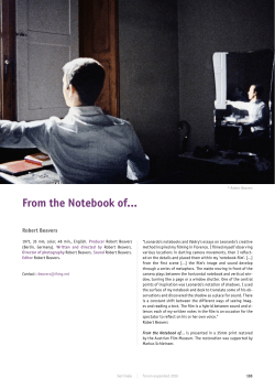 From the Notebook of