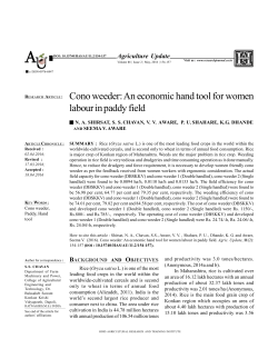 cono weeder: an economic hand tool for women