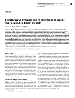 Streptococcus pyogenes and re-emergence of