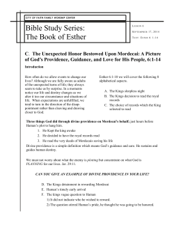 Bible Study Series: The Book of Esther