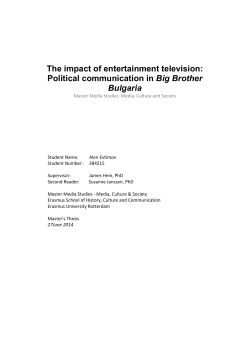 The impact of entertainment television: Political communication in