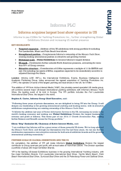 Acquisition of Yachting Promotions Inc.